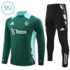 Manchester United Trainings Sweatshirt Quarter-zip 2024-25 Groene - Kids